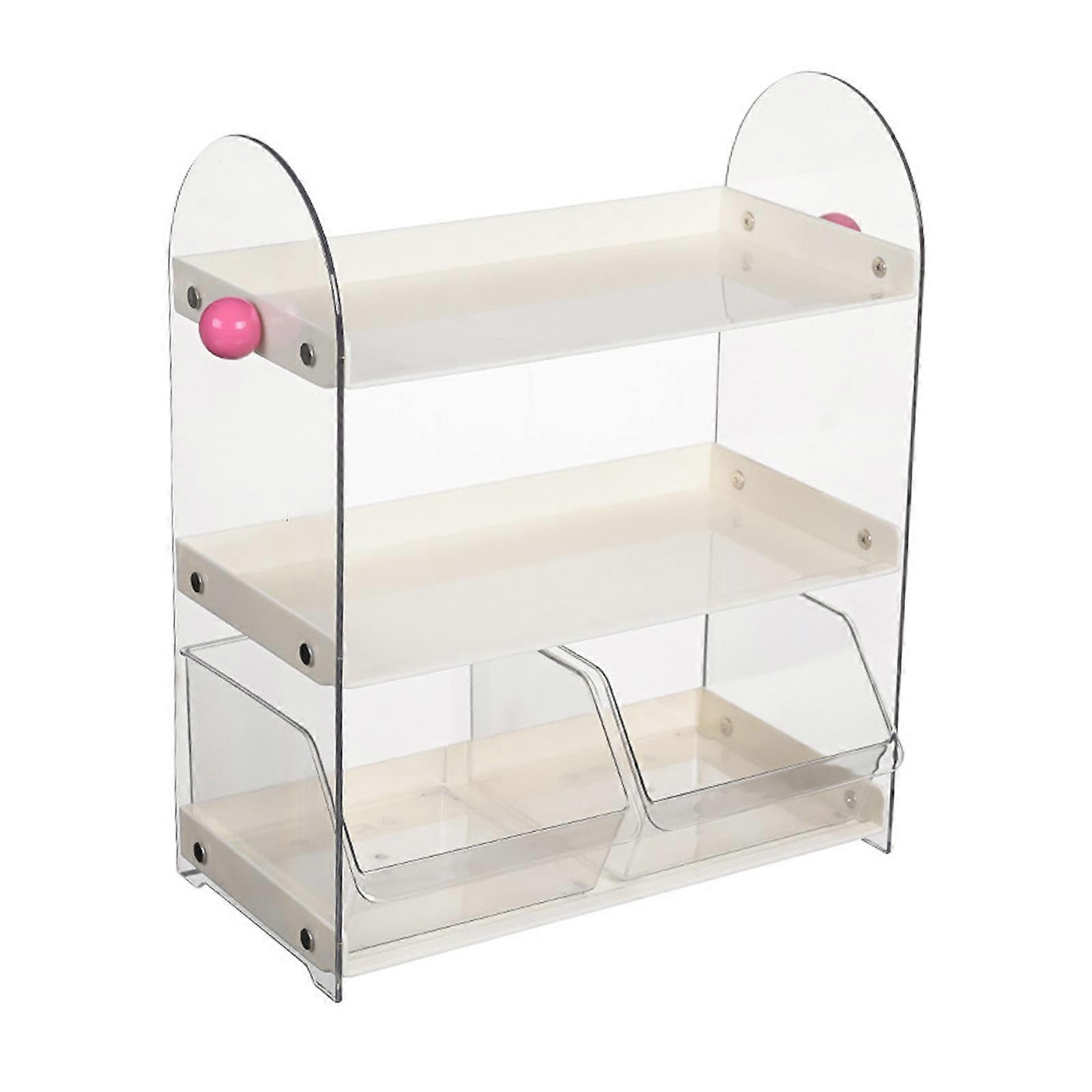 Countertop Organizer Cup Rack Clear Drawer Bins Nordic 3 Tiers Display Shelf Mug