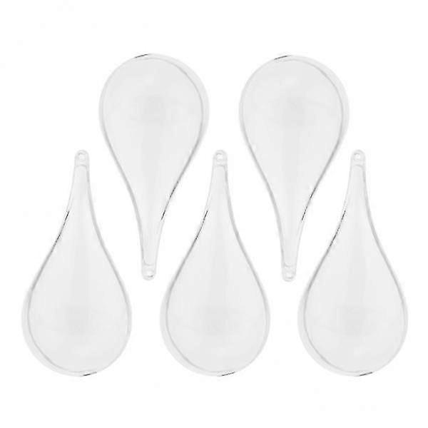 4x5 Pieces Clear Drop Refillable Plastic Ball Candy Boxes Xmas Tree Ornament
