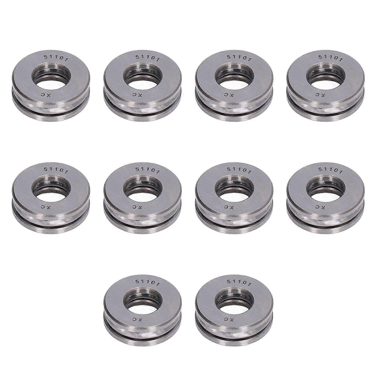 10pcs Aircraft Thrust Ball Bearings, High Precision Detachable Metal Miniature Axial Bearing Kit 51101