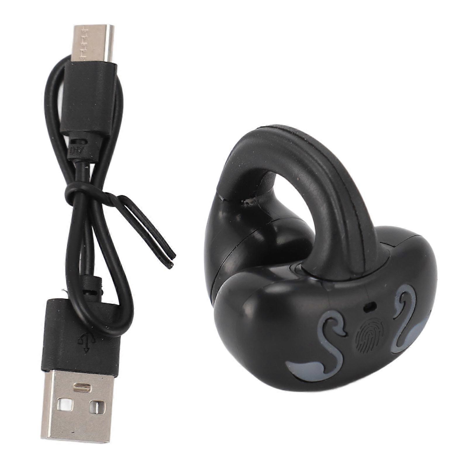 Bluetooth V5.3 Type-C Wireless In-Ear Headphones for Driving Running Sports Gym Black