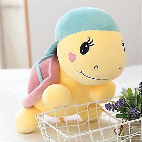 Stuffed Toys Cute Fluffy Ocean Turtles Cuddly Sea Turtle Plush Pillow Adorable Tortoise Soft Dolls(Blue)