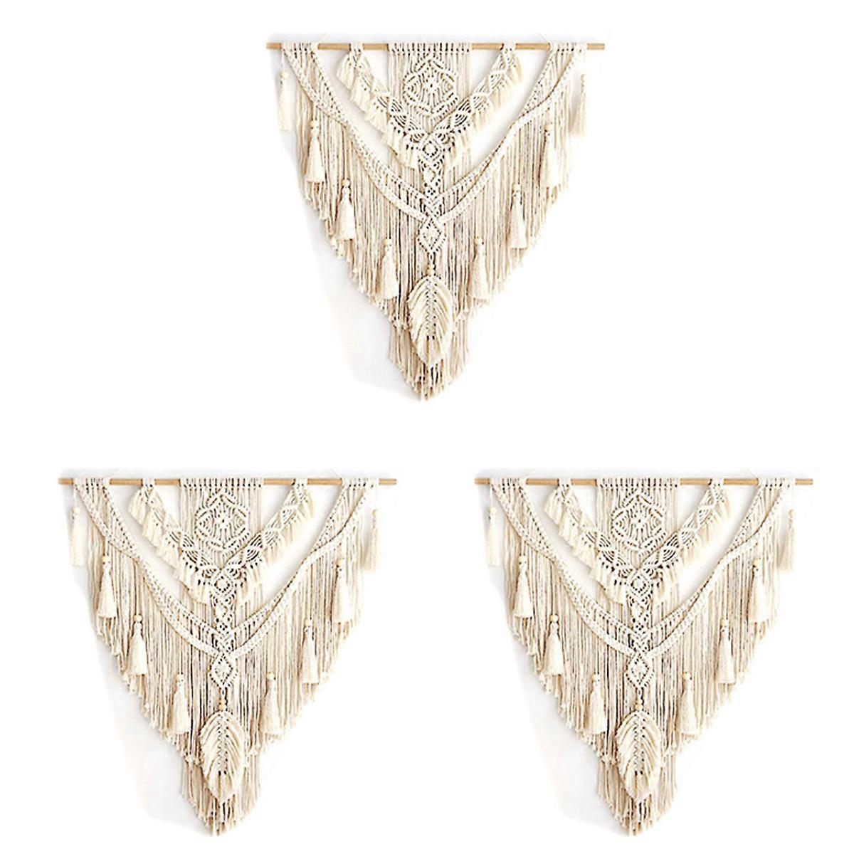 Nordic Bohemian Macrame Wall Hanging Tapestry Tassel Home Decor