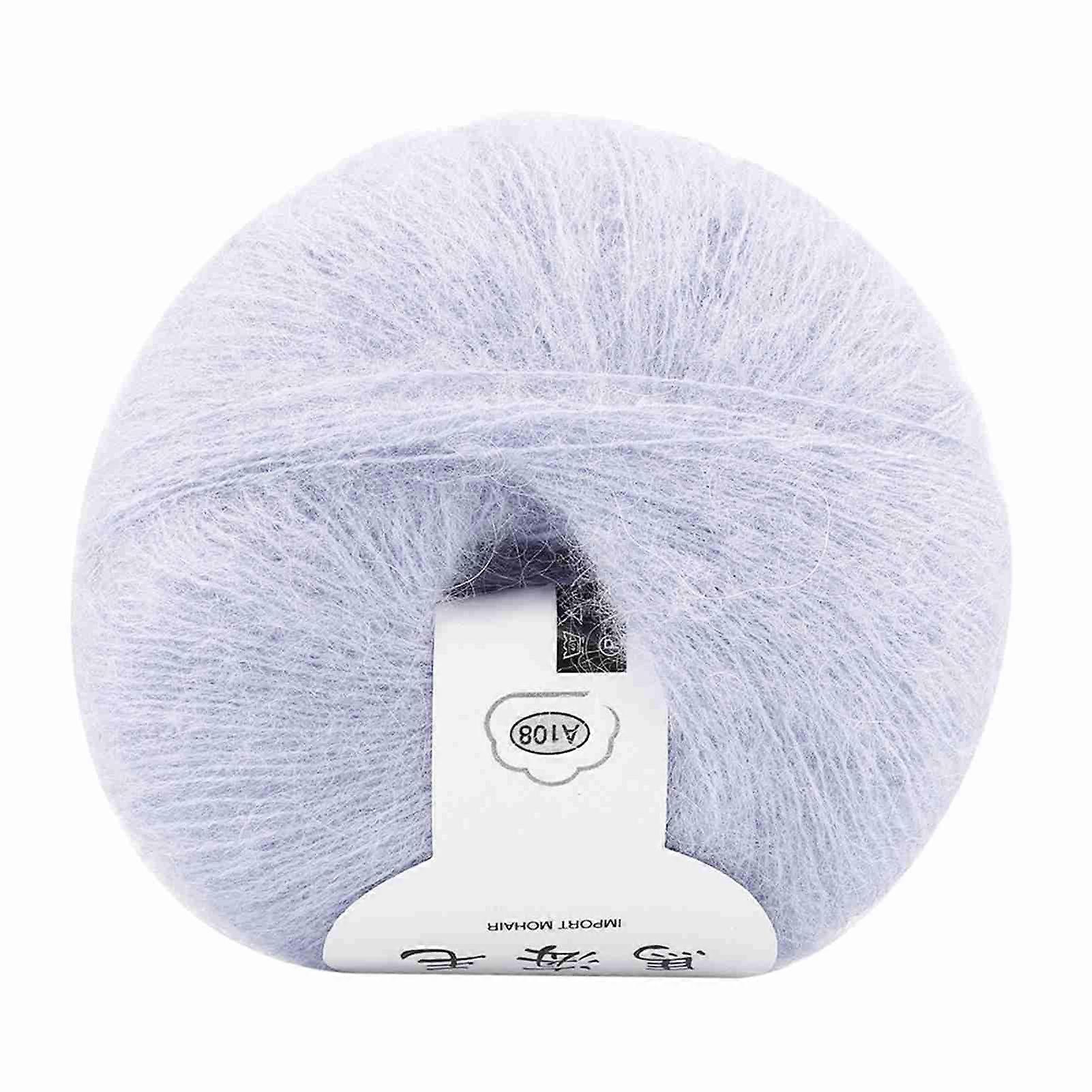 Fil à tricoter en mohair doux pour châle, écharpe, crochet (gris)