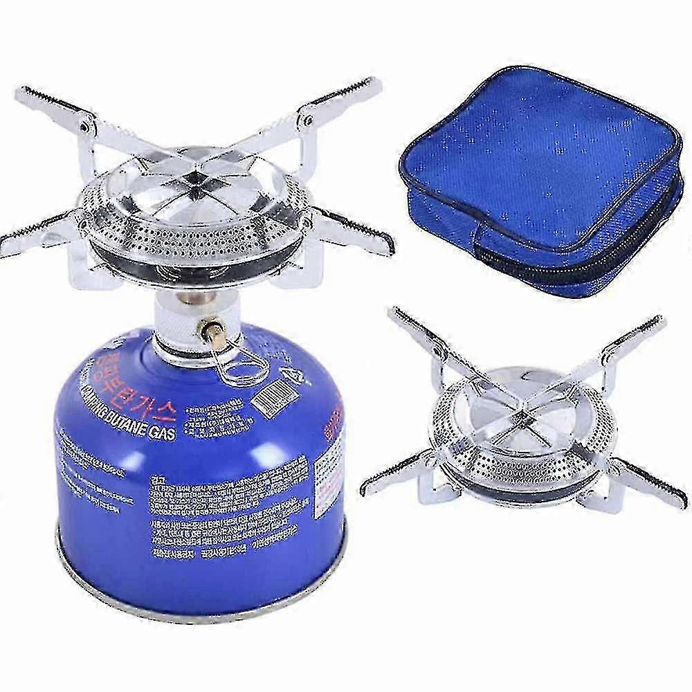 Portable Foldable Windproof Camping Gas Stove Head for Backpacking