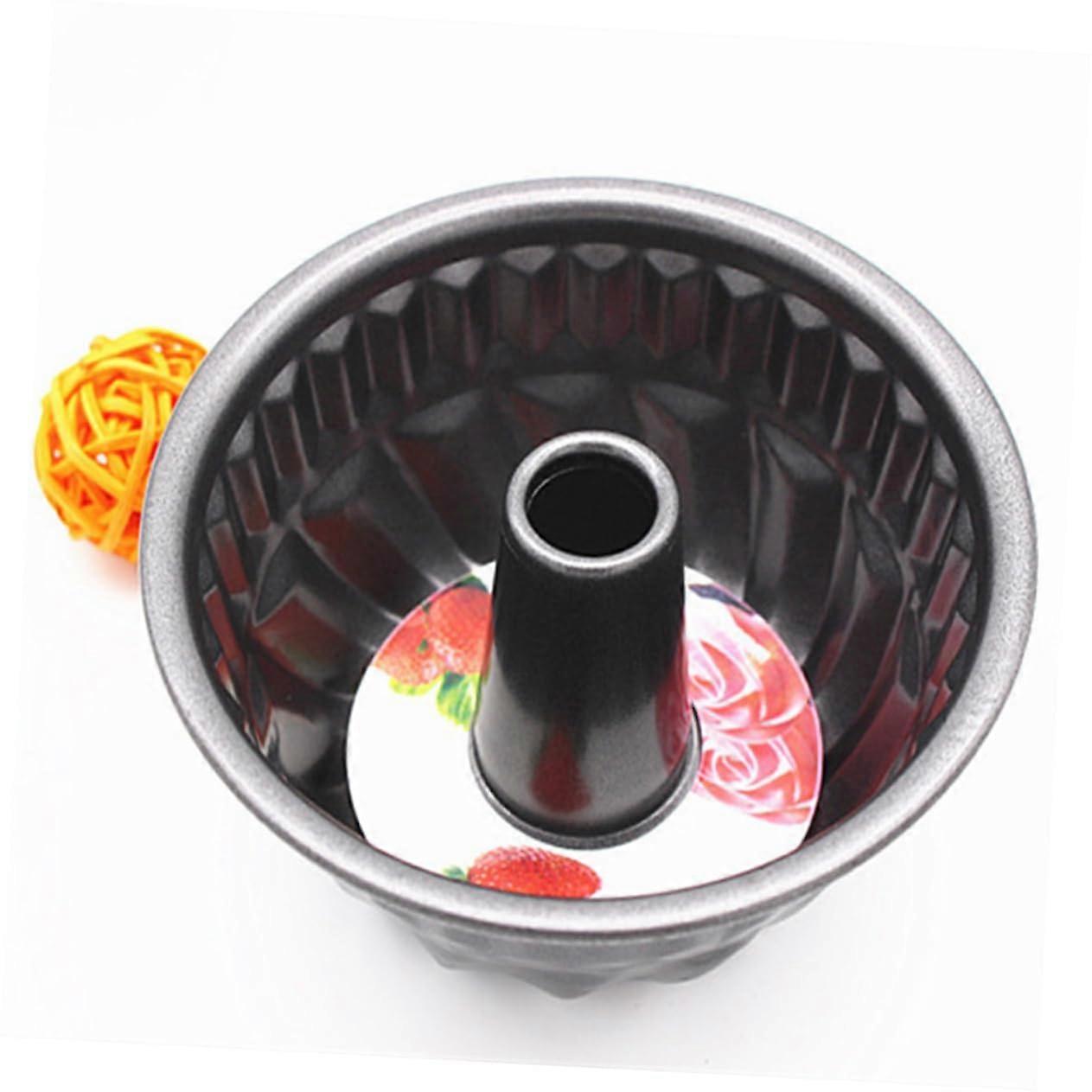 Carbon Steel Cake Tin 9 Inch Round Black Non-Stick Bakeware for Baking Layer Cakes and Desserts