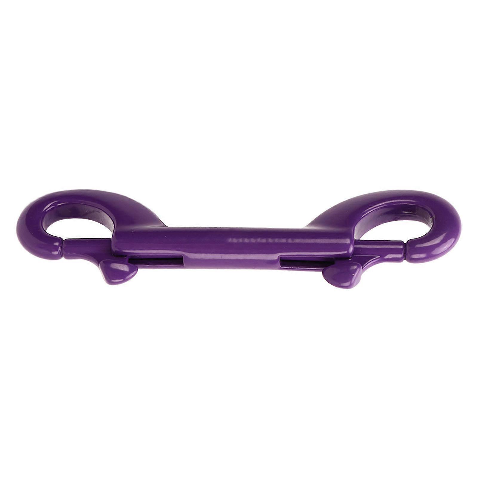 90mm 316 Stainless Steel Diving Double Headed Hook Quick Release Spring Hooks for Diving BCD Purple 