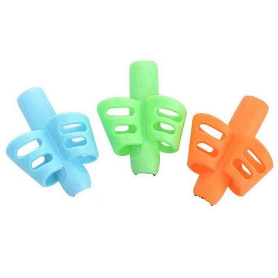 Ergonomic Two-finger Pen Holder in Soft Silicone with Random Colors