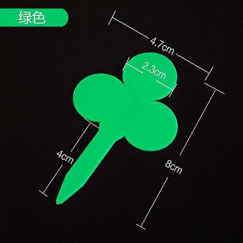 100pcs Plant Label Stakes: Shamrock Plastic Garden Markers with Write-On Surface - Reusable Seedling & Vegetable Identification Tags for Gardening