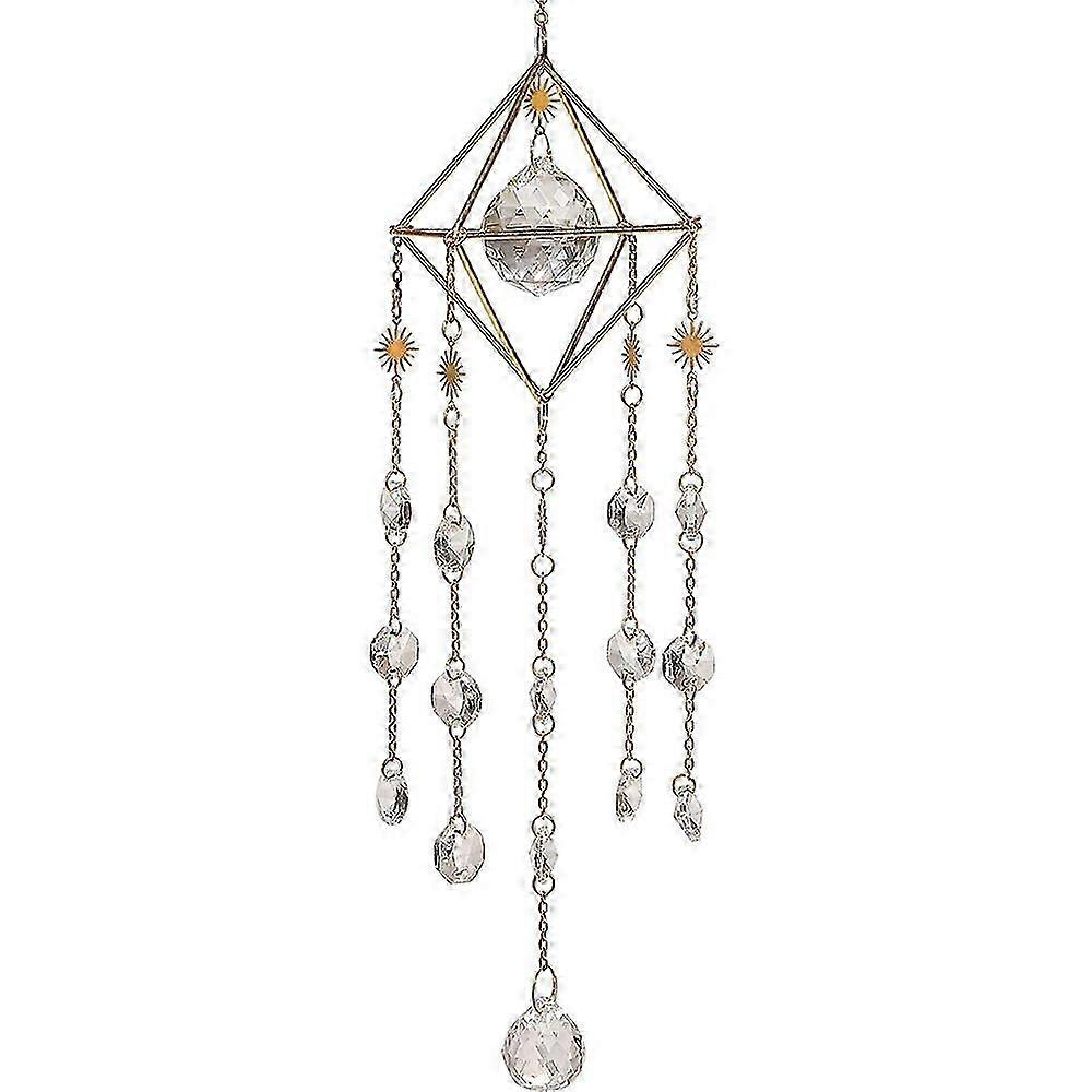 Prinzător de prisme curcubeu de cristal agățat - ornament decorativ de cristal