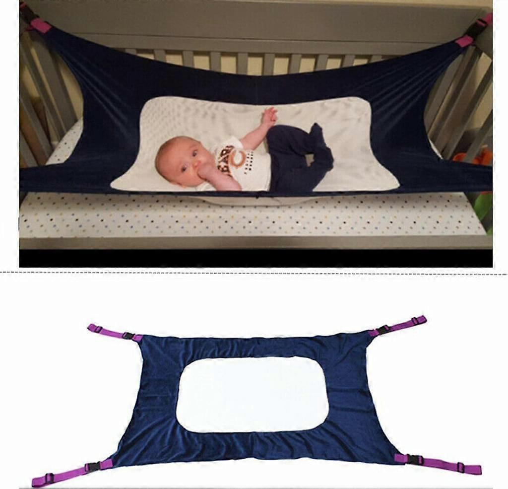 Baby Swing Bed Washable Silk Cotton Elastic Mesh Fabric with Soft Diamond Velvet Lining Removable Handle
