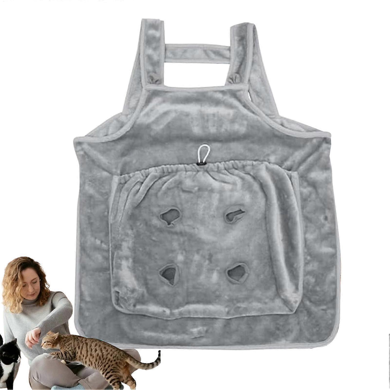 Apron with Sling for Cats and Small Dogs, Pet Carrier Bag for Kittens, Adjustable Size, Comfortable Material