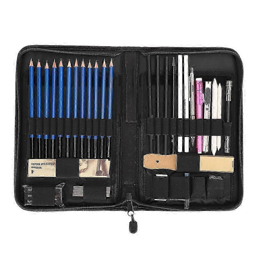 Automatic Drawing Kit in Zipper Cloth Bag for Artists with Sketch Pencils