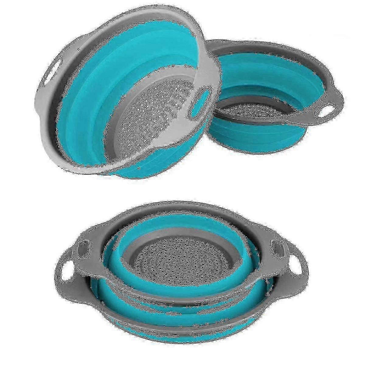 Collapsible Colander And Strainer - Sturdy Design with Durable Plastic Base