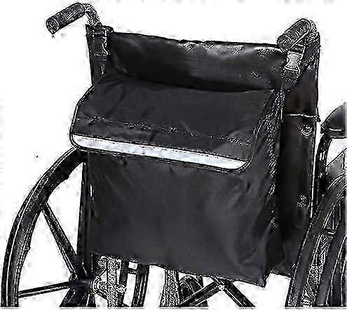 Wheelchair backpack large capacity carry pouch for scooter rollator black