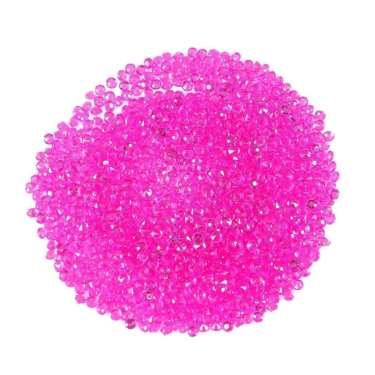 Rhinestones Crafting Acrylic Diamonds Rosy Round Shape Wedding Bridal Shower Party 1000Pcs
