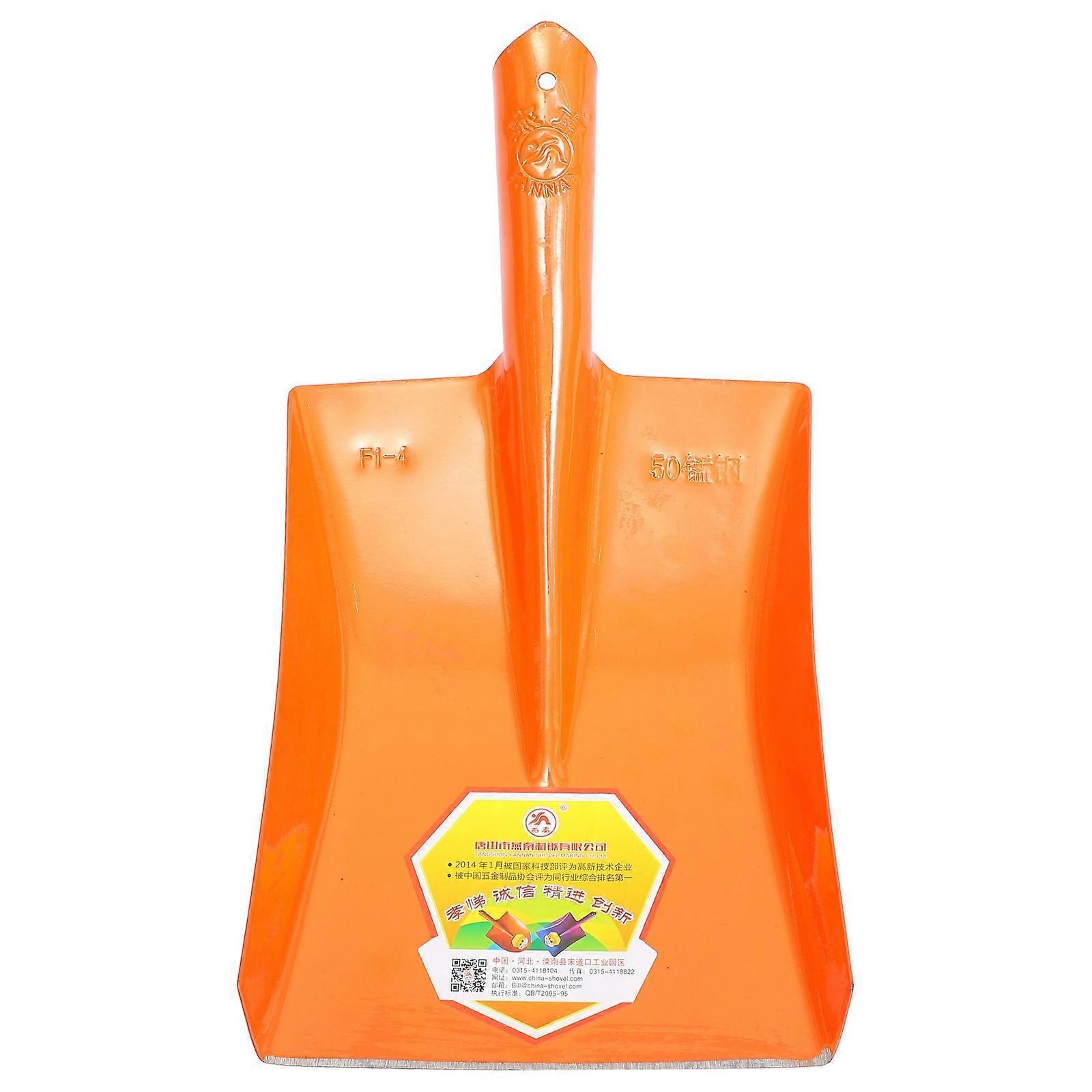 Durable Orange Iron Garden Tool for Outdoor Use Perfect for Soil and Garbage Shoveling 1pc