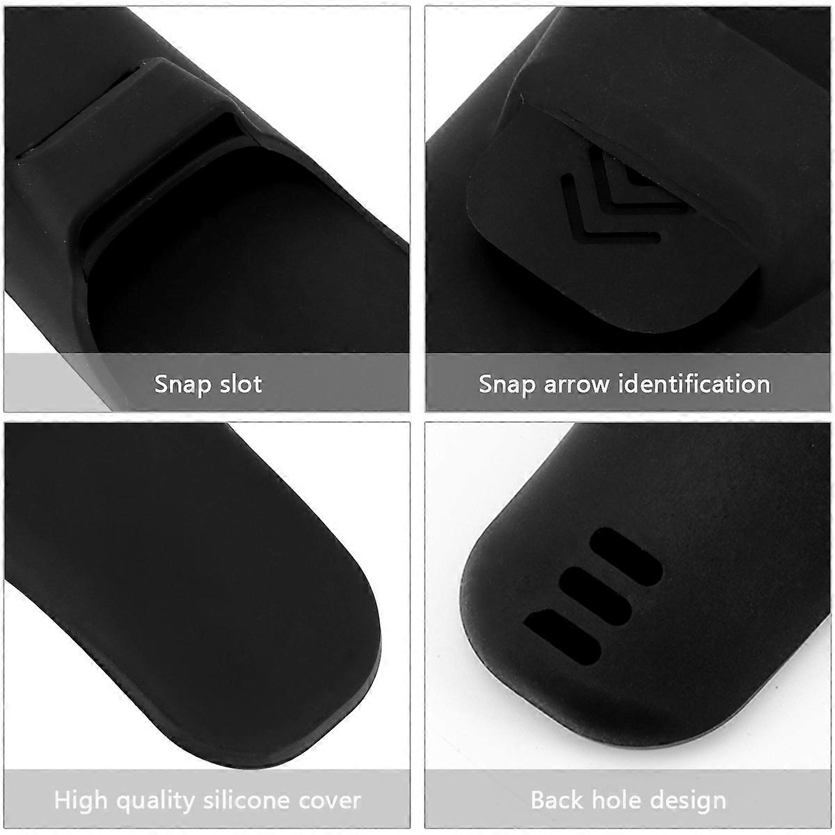 Waterproof Toiletry Bag Case Travel Silicone Easy to Clean 25.6x5.3cm Black 2Pcs