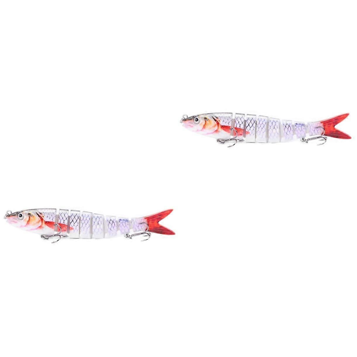 Artificial Fishing Lures 2-Pack, Deep Sea Multi-Section Bait, Durable Branch Sea Fishing Attractors