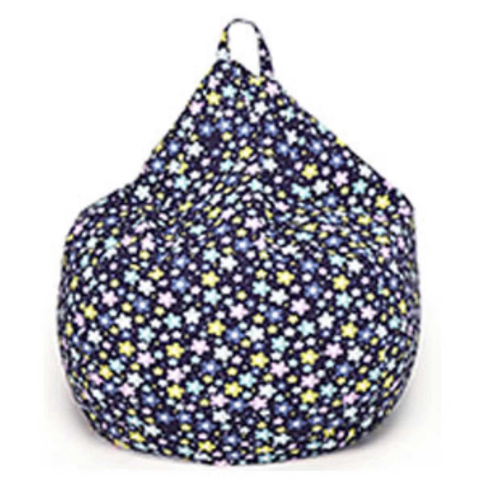 Washable Velvet Bean Bag Cover – No Filling, Stretchy Fabric for Storage, 90x90cm