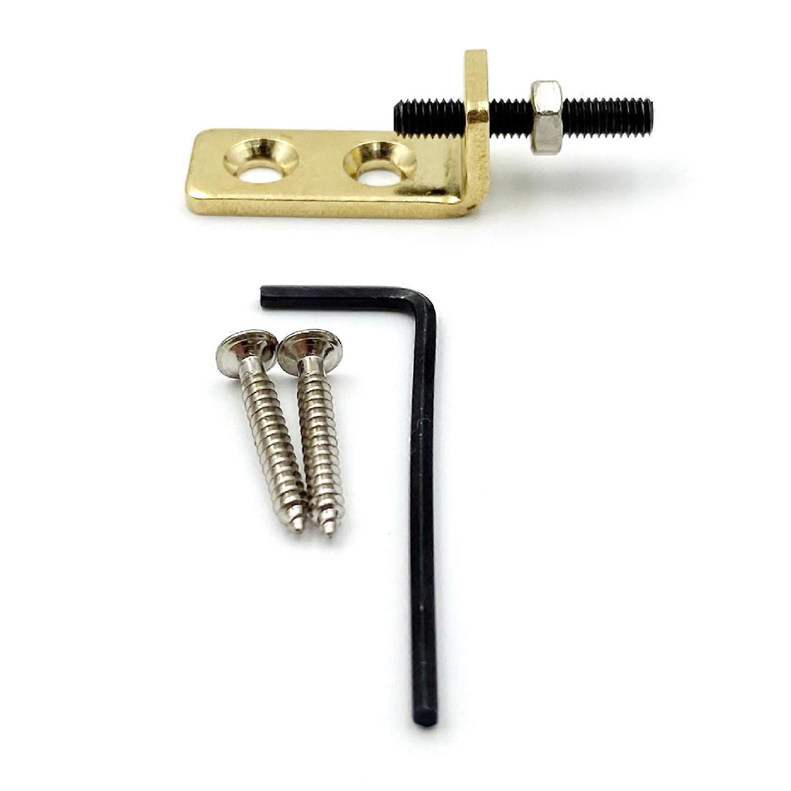 Brass Tremolo Stopper Bridge Stabilizer Replacement Guitar Tremolo Stopper with Mounting Screws and Wrench Enduring Multicolor