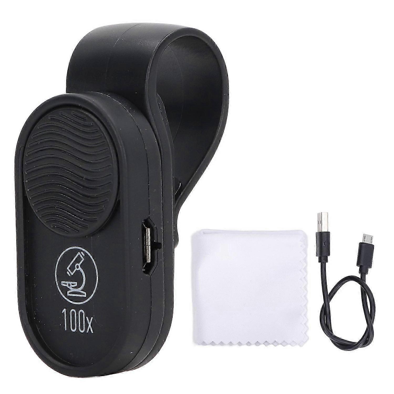 Phone Microscope 100X High Definition Mini Pocket Microscope Camera with LED Light Universal Clip