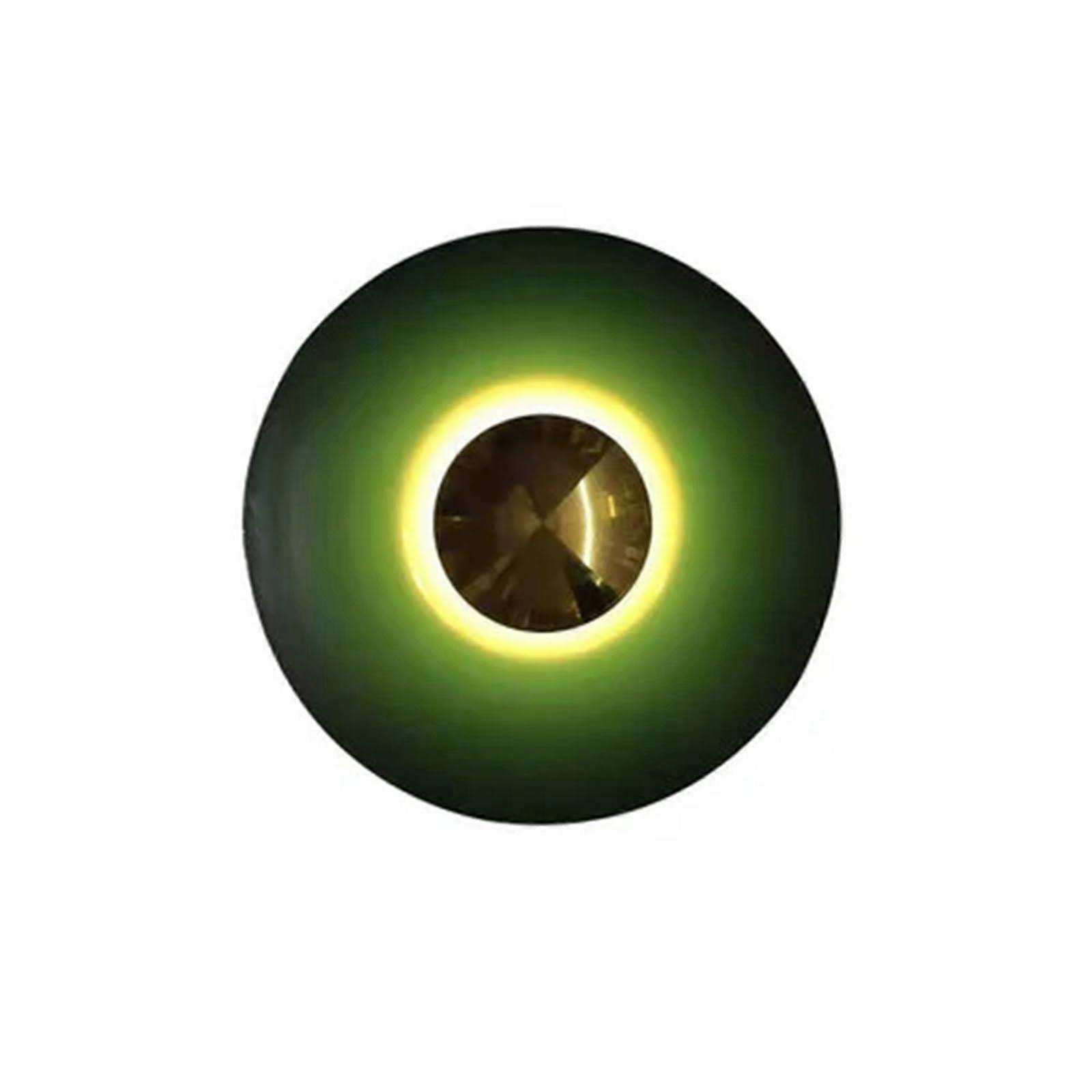 Modern LED Lighting Veranda Compatible Green Circular Decorative Backplate Wall Sconce Model 600