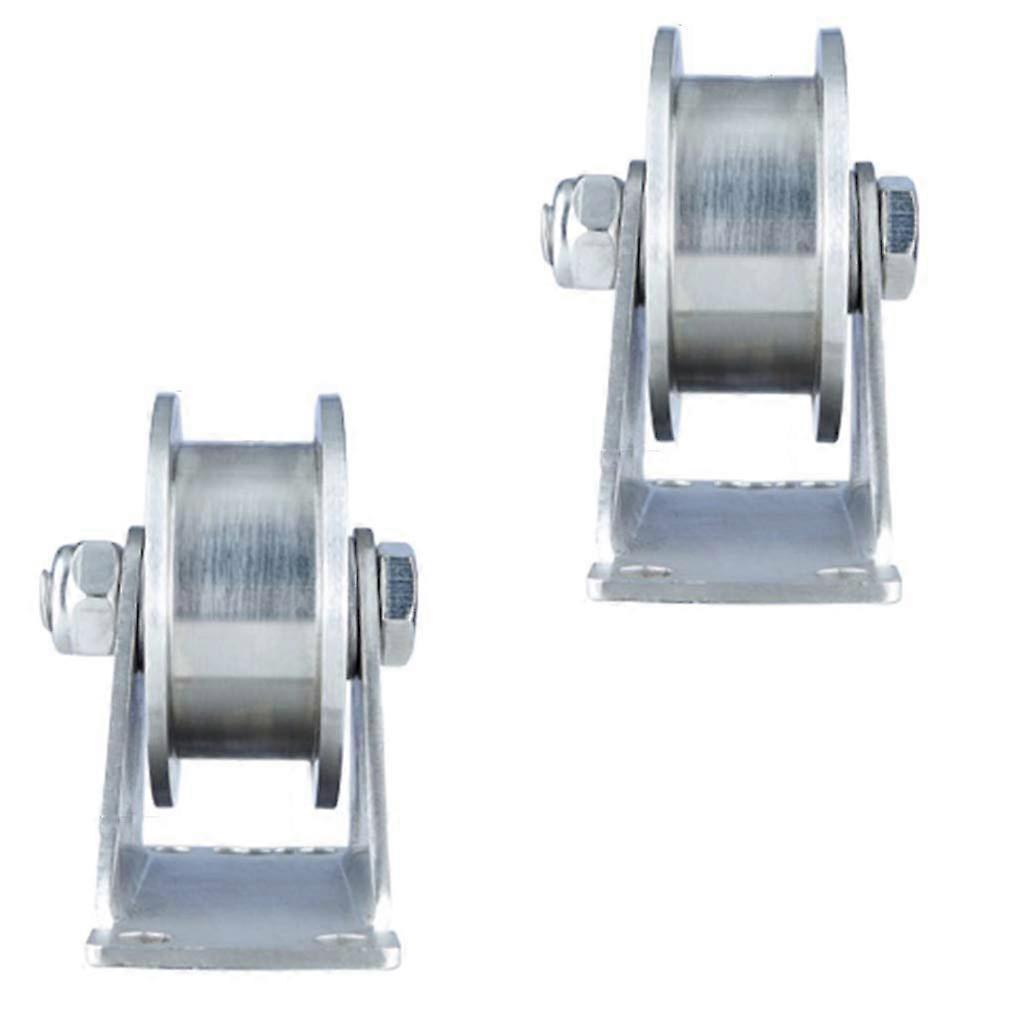 UShaped Sliding Gate Wheel, 2Pack, Sturdy, Silent Double Bearing for 3–10 mm Wire Rope, HType, Slot Width 16MM