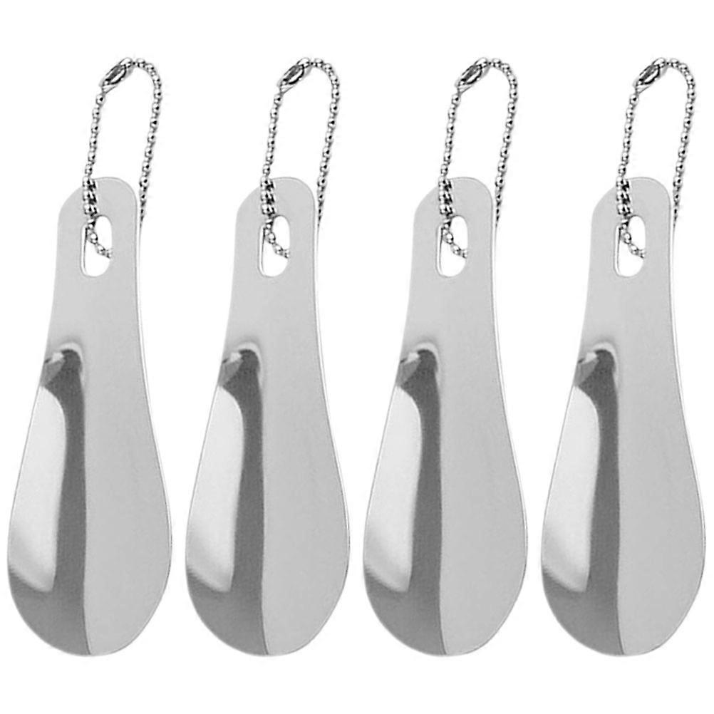 Stainless Steel Shoe Horn Keychains for Men, Compact Durable Design, Portable Travel Shoe Helper for Adults and Seniors