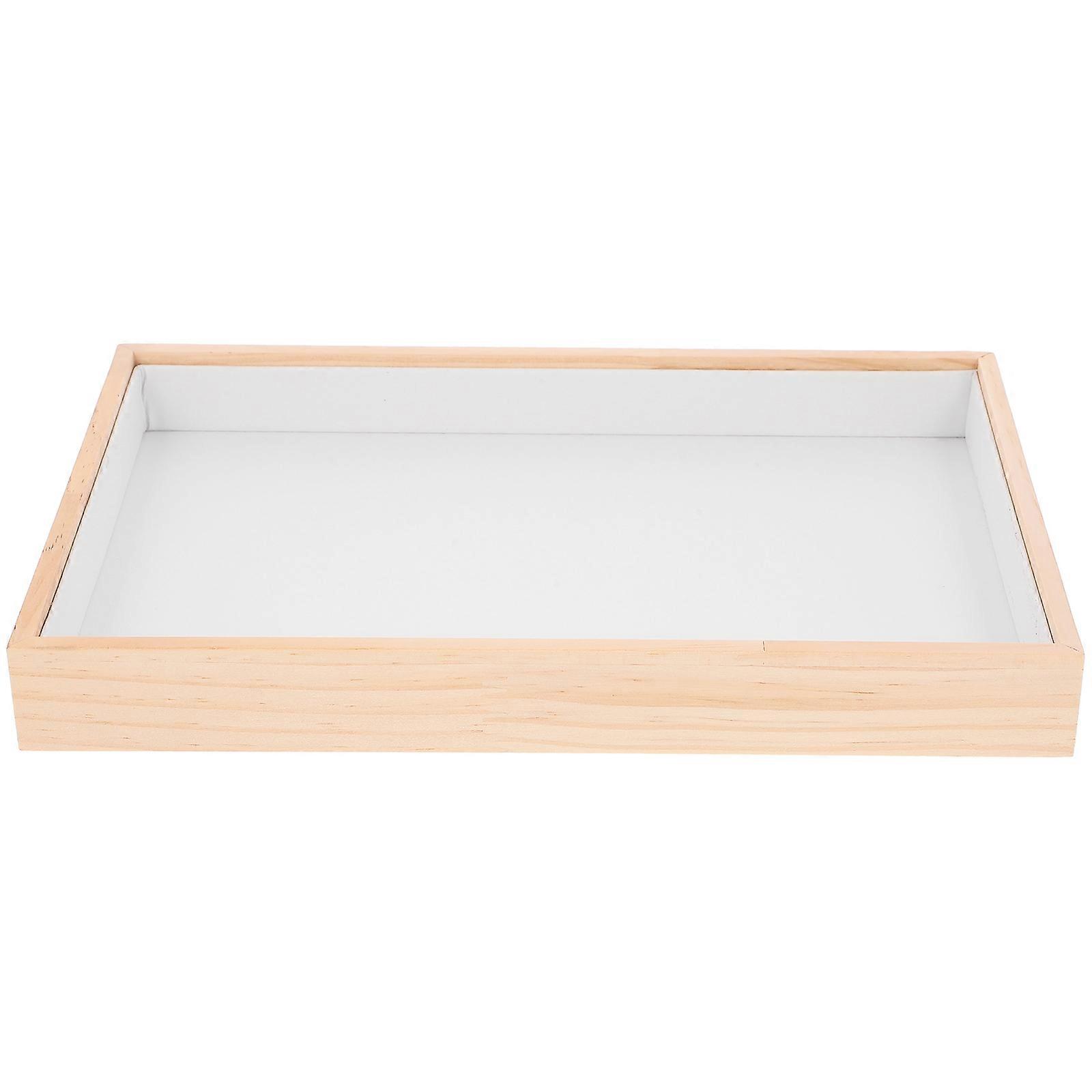 Jewelry Organizer Storage Tray Rectangle Pu Display Anti-Tangle 1Set