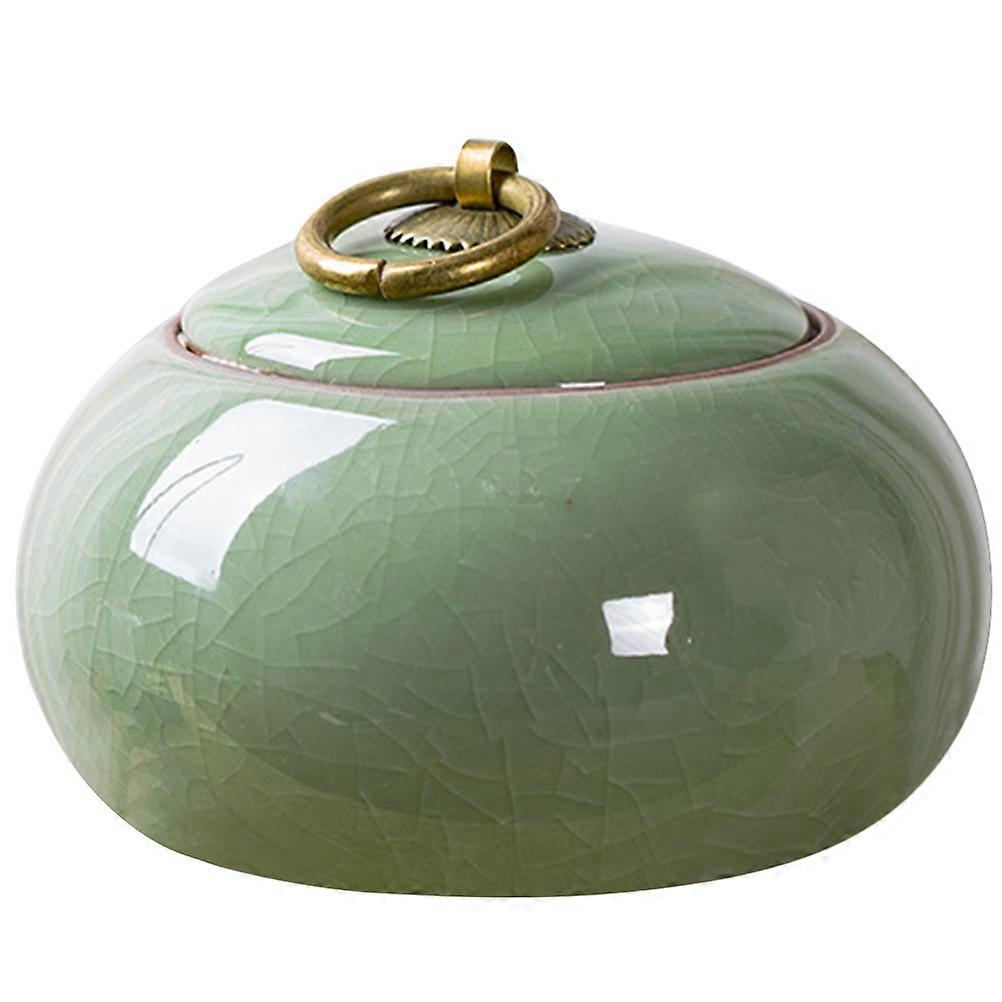 Ceramic Fresh Keeping Sealed Jar Classic Shape Alloy Material Kitchen Use 3.9×3.9×3in Lock Fragrance 1Pcs