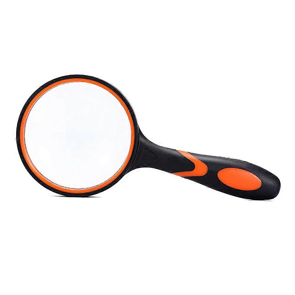 Handheld optical magnifying glass with antidrop grip, easytohold design for reading, inspection