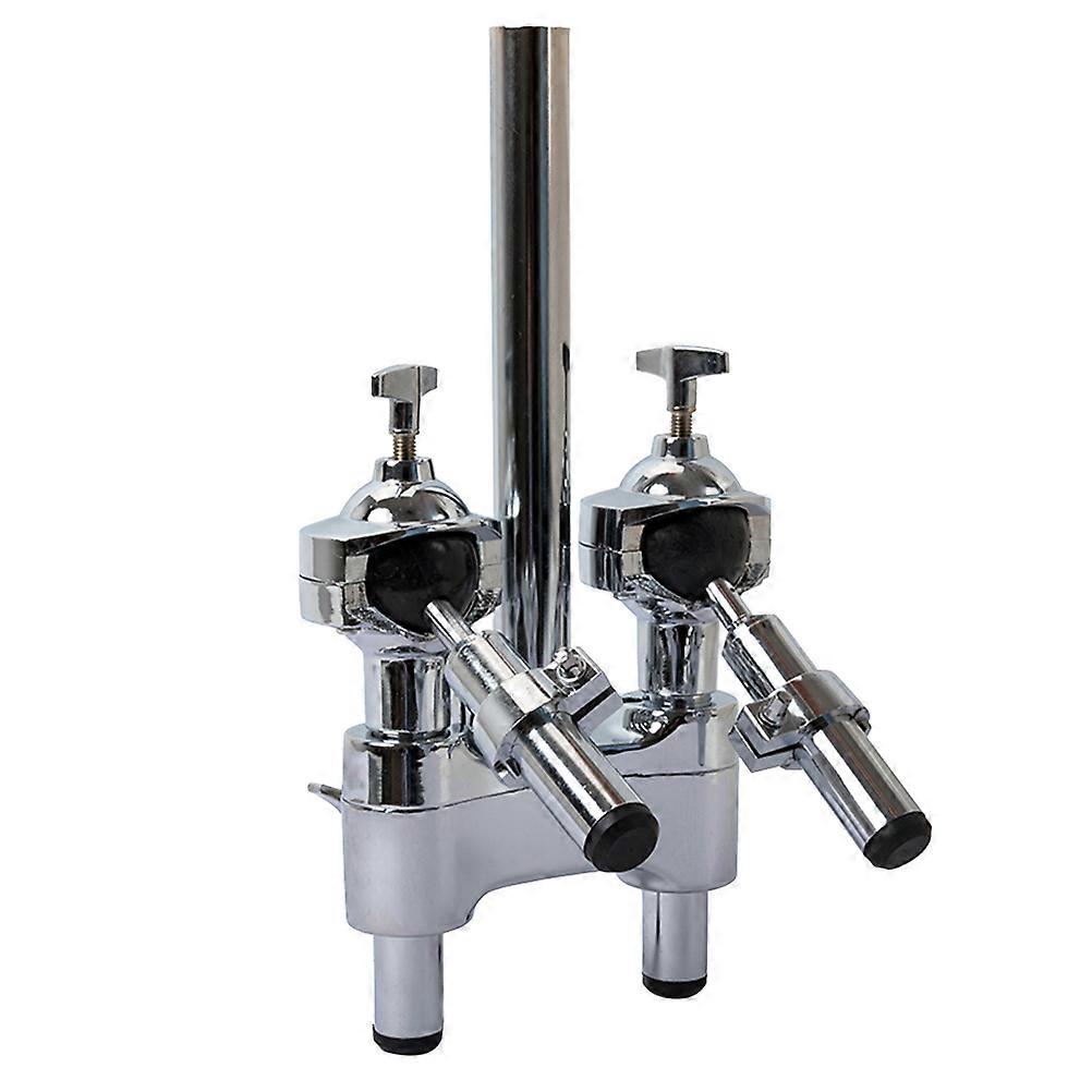 Tom Mount Bracket Double Drum Tom Holder Silver 31.5*14.1*2.55cm For Music Performance 1Pack