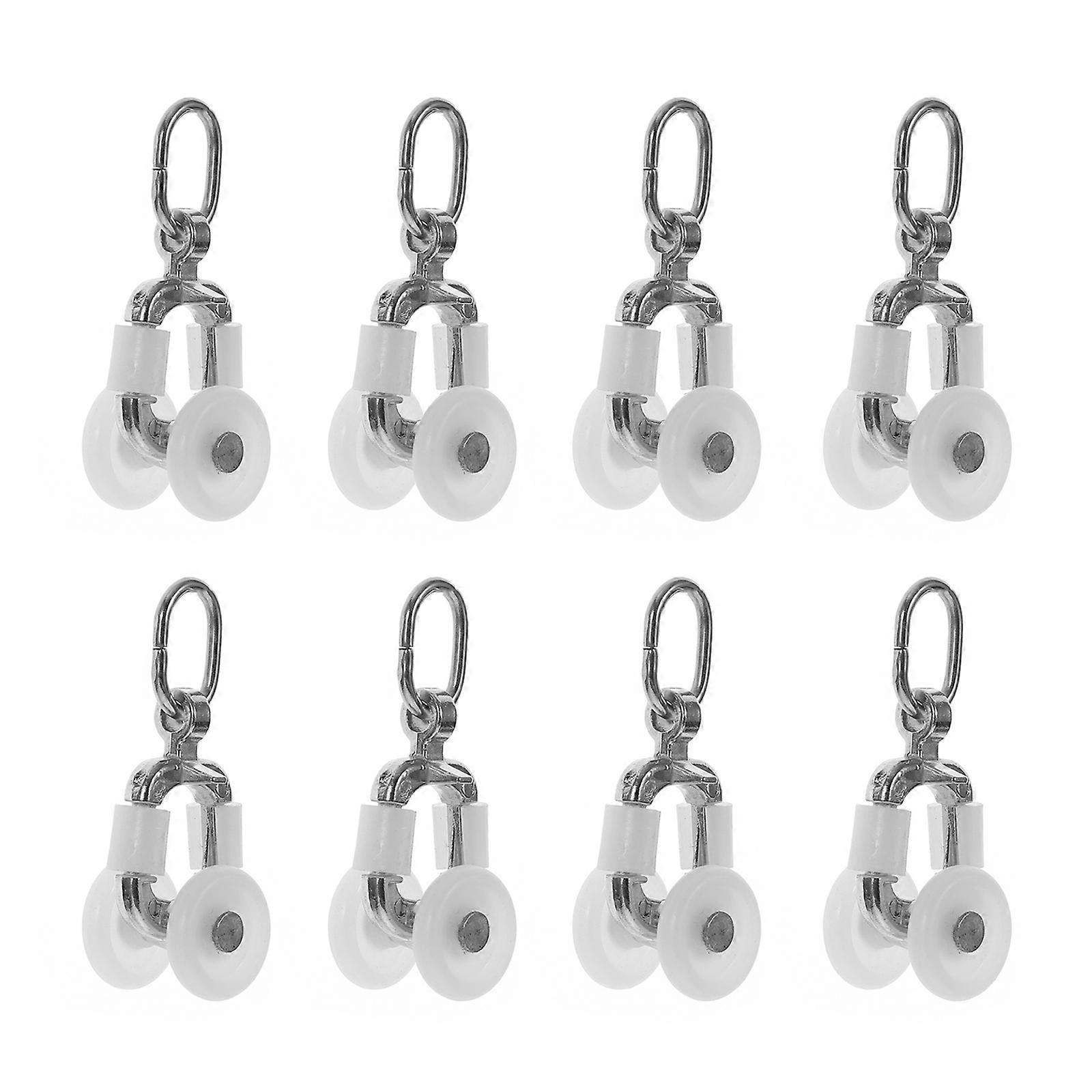 20 Pcs Curtain Roller Rail Parts Mute Hook Track Pulley Ball Hook Set