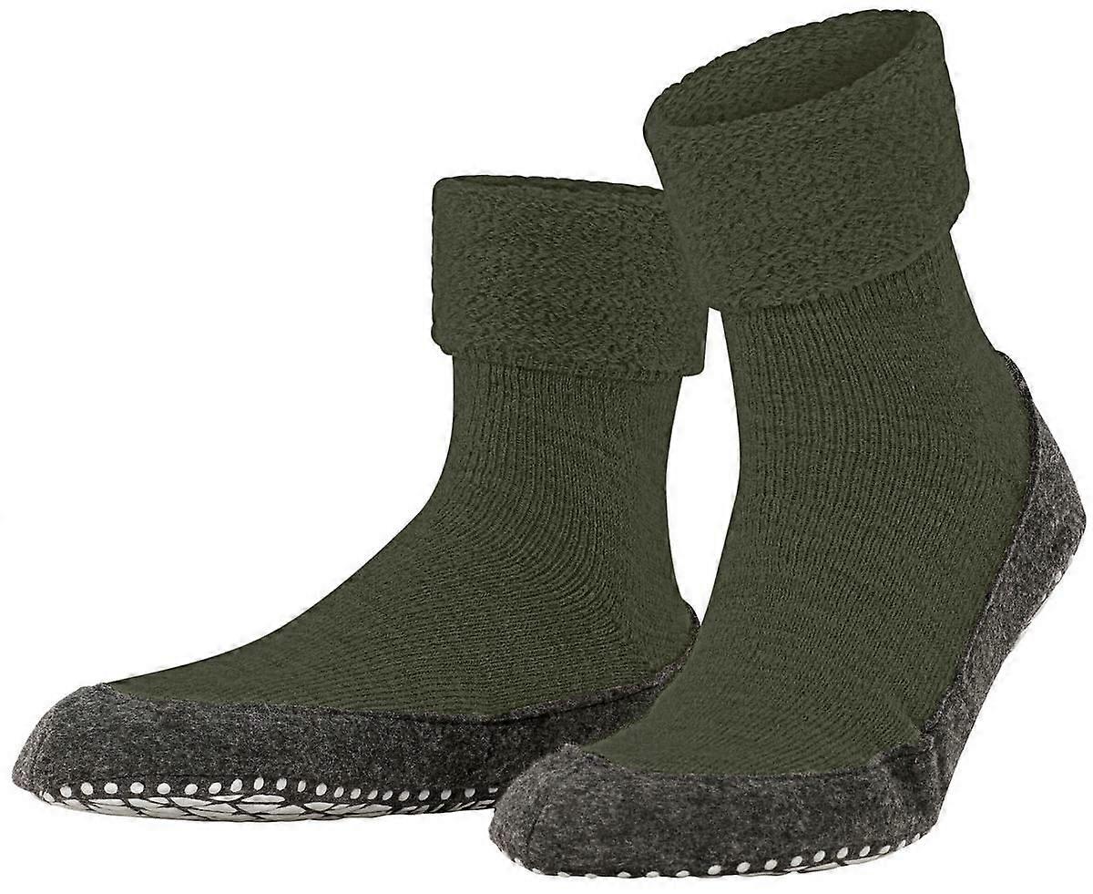 Falke Cosyshoe Slipper Socks - Dark Moss Green