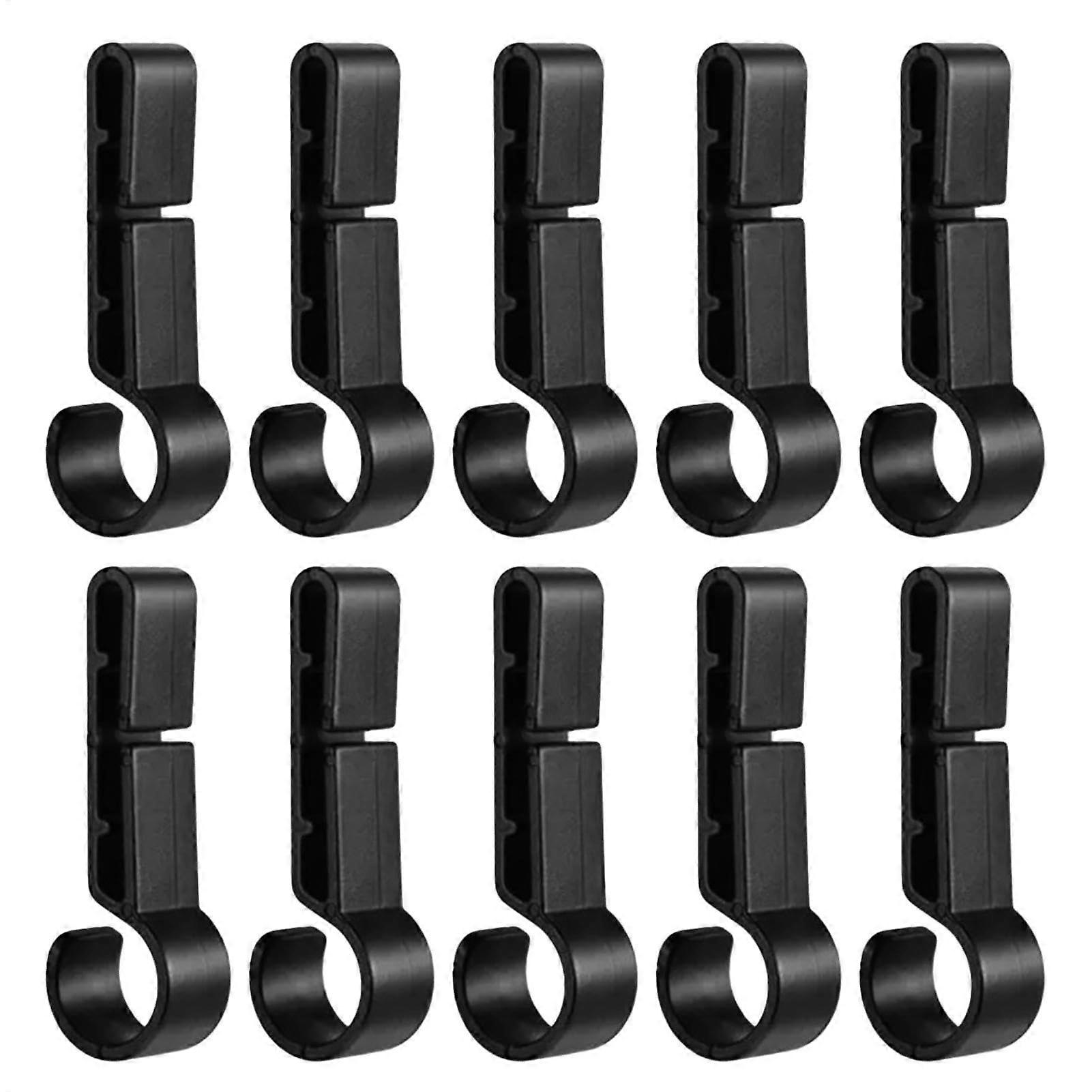 Non-Slip Helmet Clip Set of 10, Lightweight Hard Hat Hooks for LED Headlight Compatibility, Durable Helmet Accessories