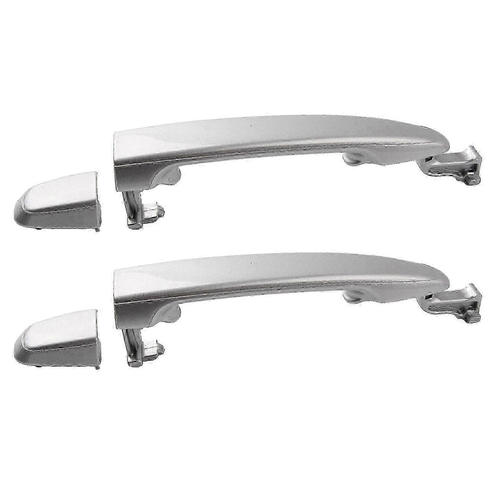 2-Piece Rear Sliding Door Handle Set for Toyota Sienna 2004-2010 - Matte Silver Finish, Left & Right Side Replacement Parts