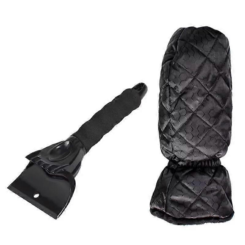 Car Ice Scraper with Glove for Windshield Defrosting, Heavy-Duty, Ergonomic Handle, Perfect for Snow Removal