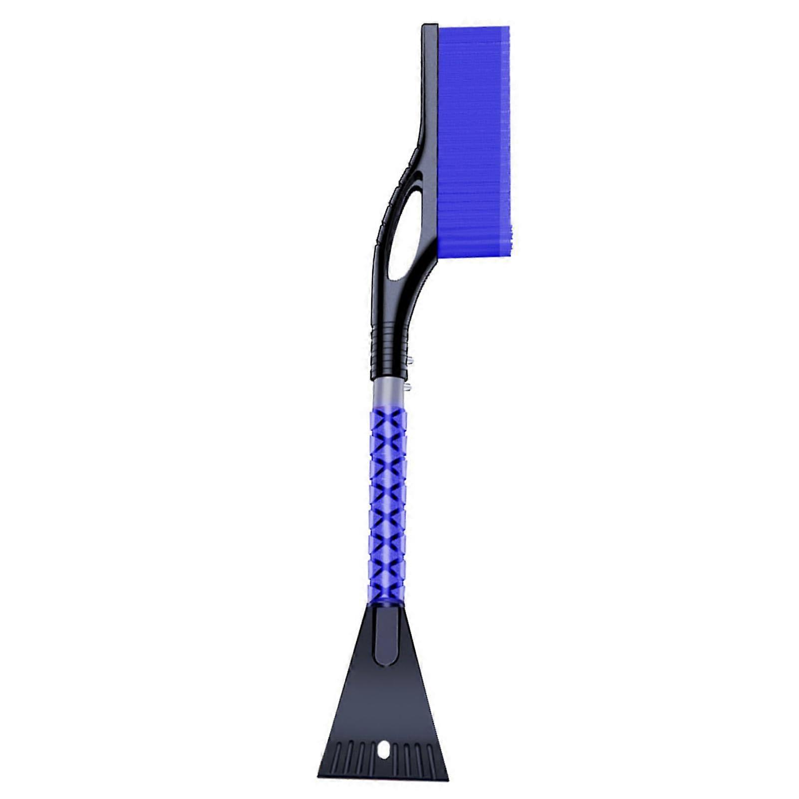 Removable Snow Remover and Ice Scraper Multi-Tool with Comfortable EVA Grip for Winter Cleaning - Blue Color