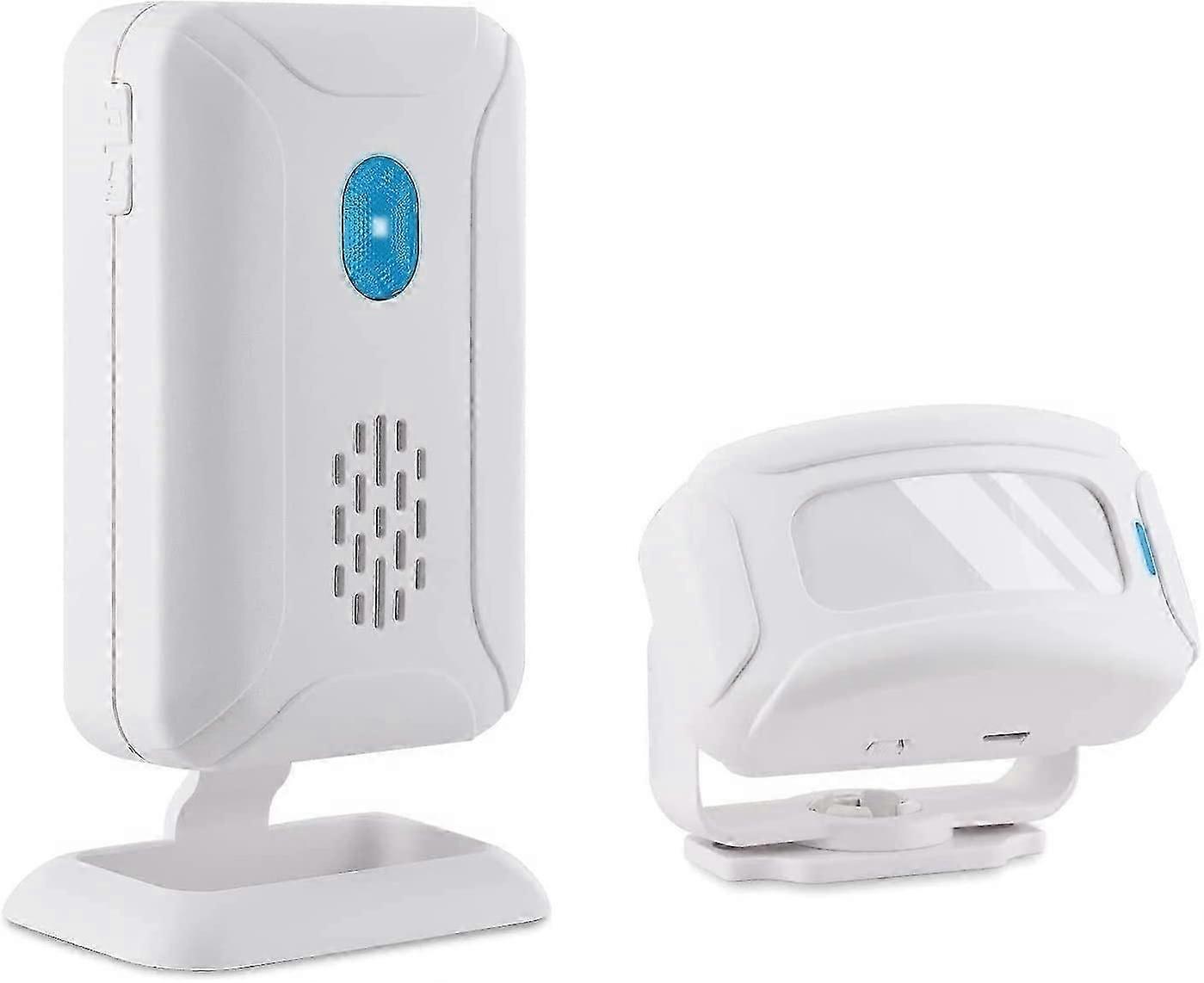 Wireless Infrared Passage Detector with 32 Different Melodies White,1 Transmitter and 1 Receiver