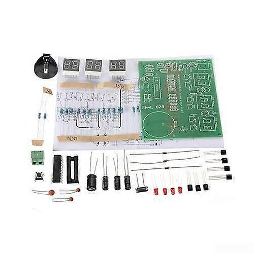 AT89C2051 LED Tube Digital Clock Module with Timer, Battery Backup for Electronics Projects