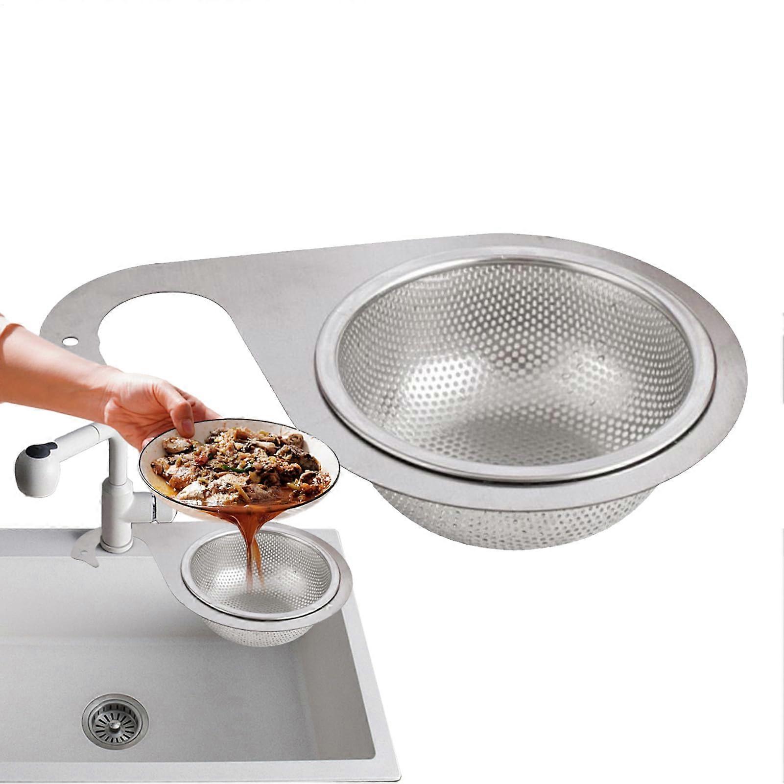 Stainless steel sink strainer baskets, large sink strainer, swanshaped strainer, corner drain basket, food catching shelf