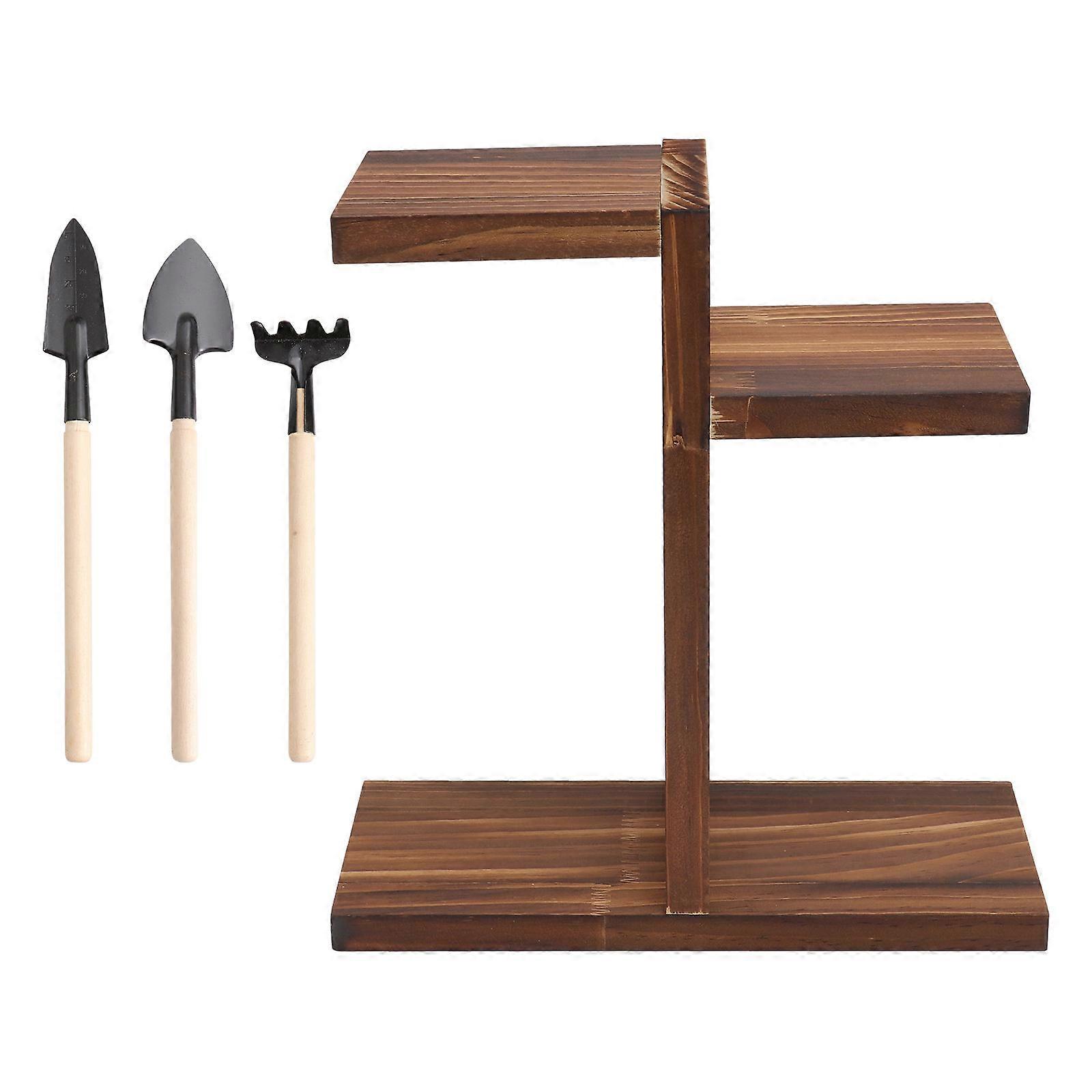 Coffee Flowerpot Stand for Storage Made with Durable Synthetic Material Multilayer Plant Pot Shelf