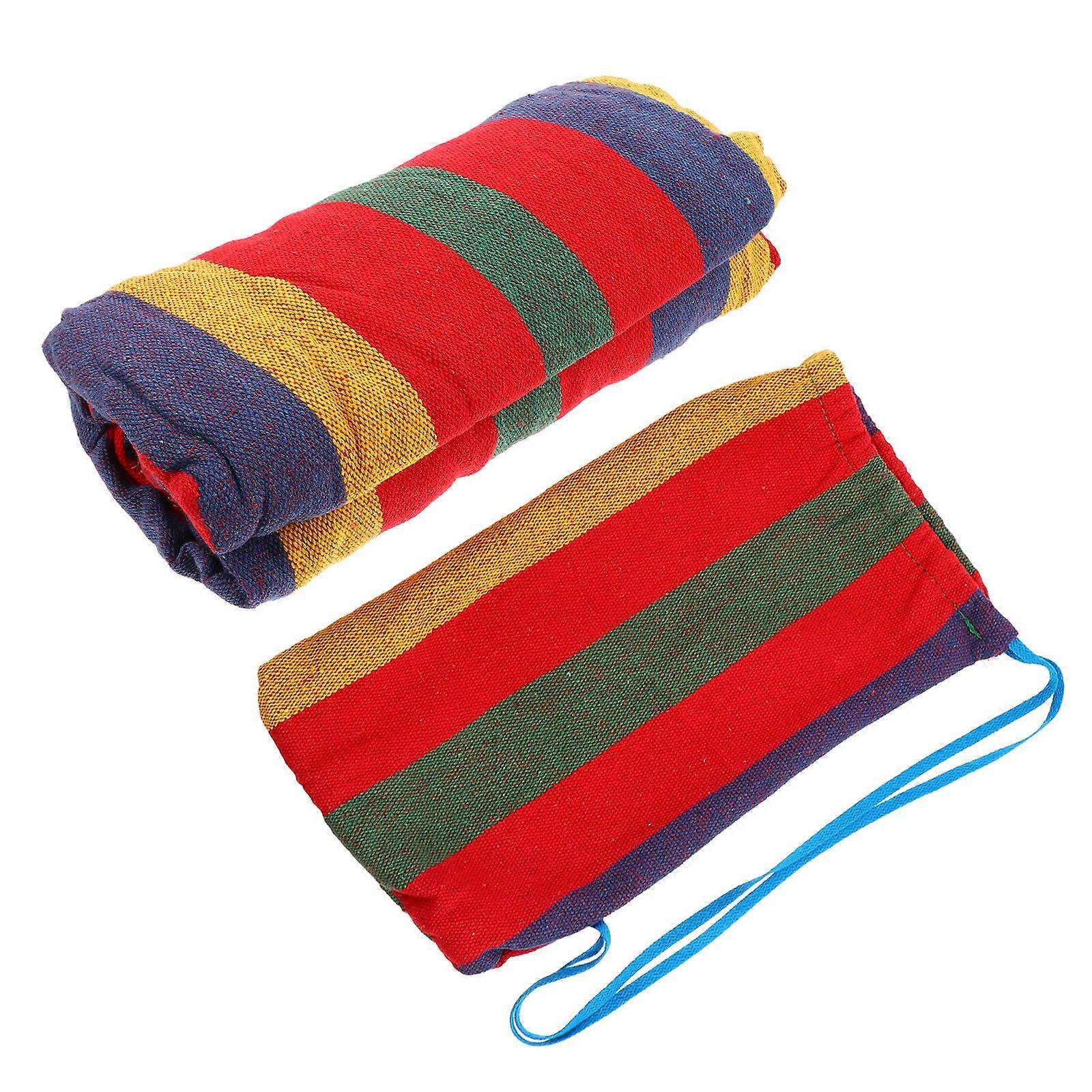 Portable Camping Hammock with Buckle and Thick Canvas for Outdoor Use Red 70x150 Inches