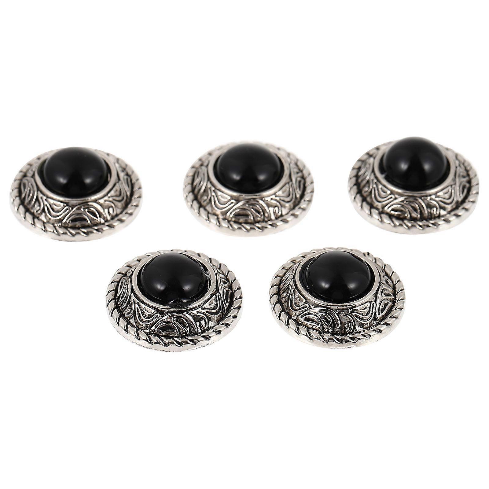 Clasp Buttons Black Clothing Buttons For Adults And Easy To Install And Use 5Pcs