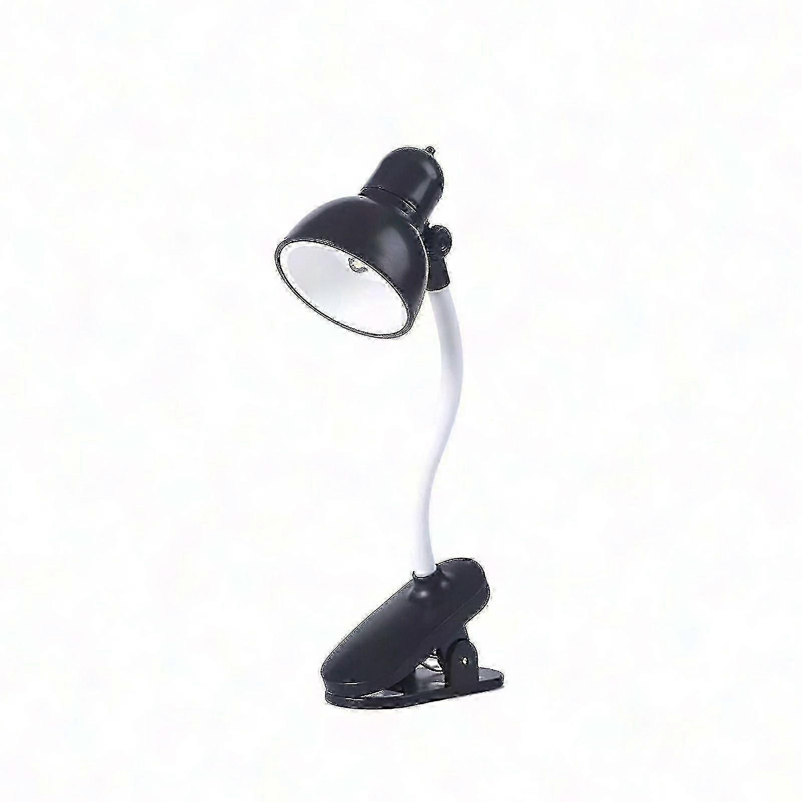 Round Rotating Clip-On Desk Lamp for Reading