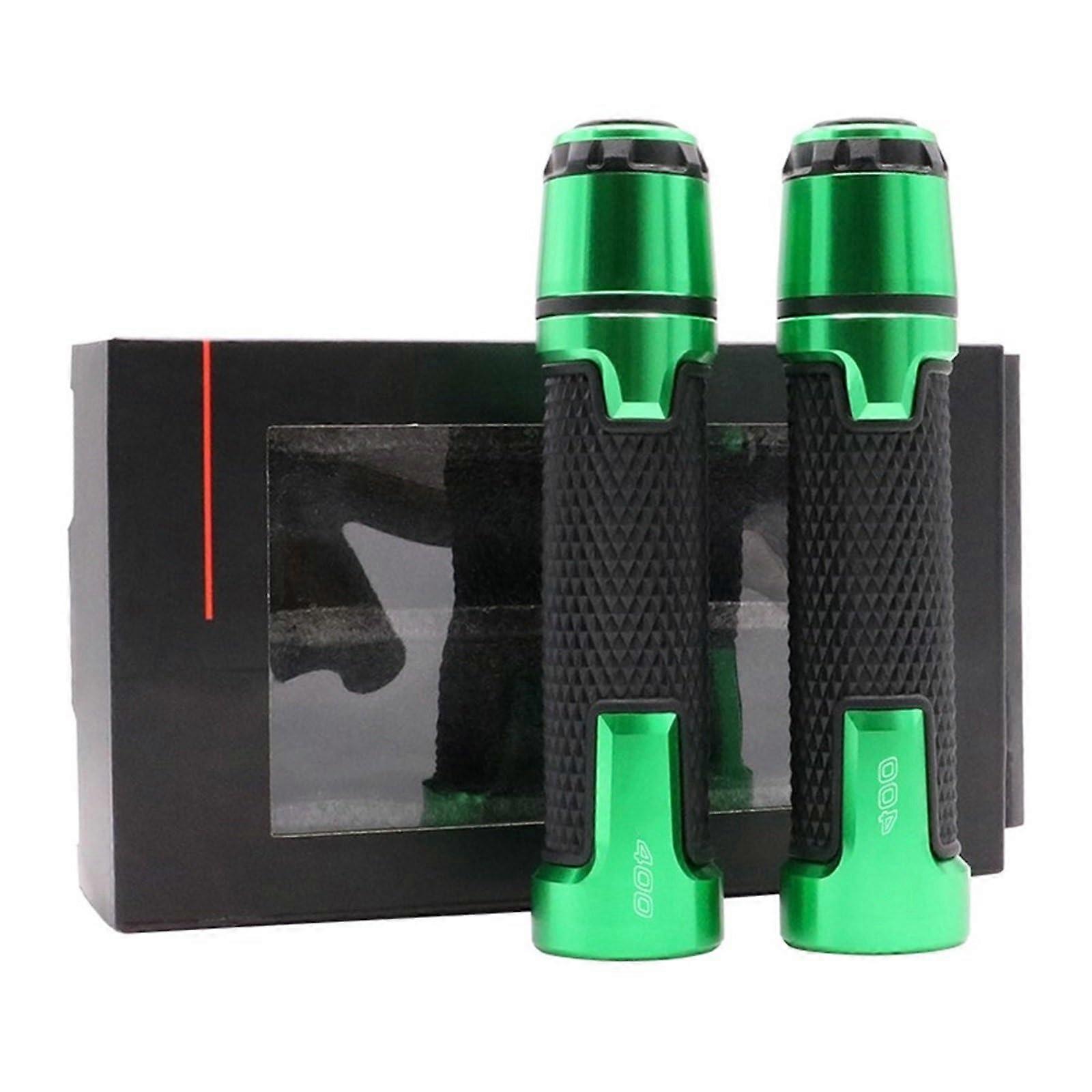 Motorcycle Handlebar Grips for Kawasaki Ninja 400, Ninja400 2018 2019 7/8' 22mm Motorcycle CNC Handlebar Grips End (Green) Green