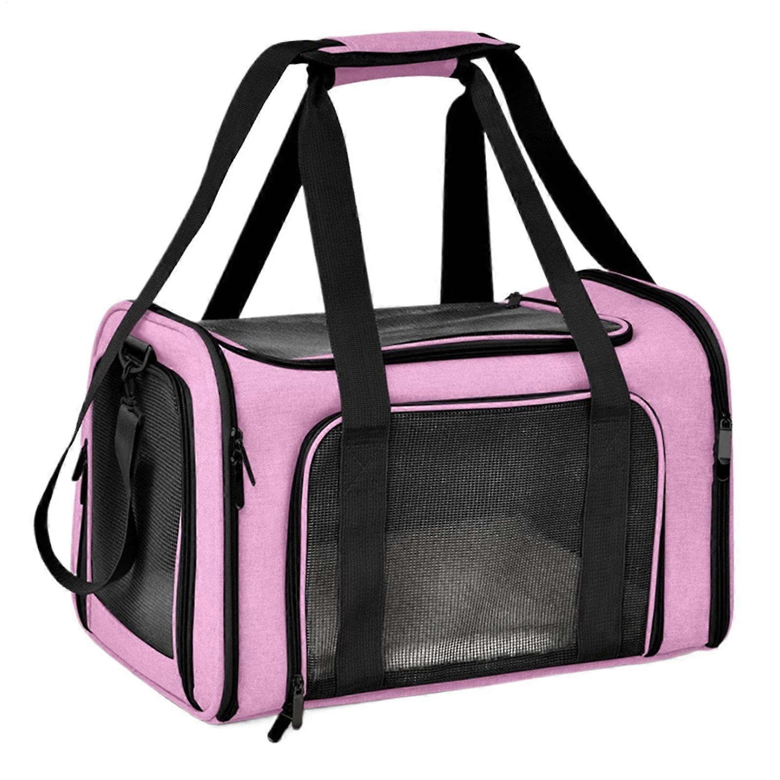 Foldable Pet Carrier Bag Pink