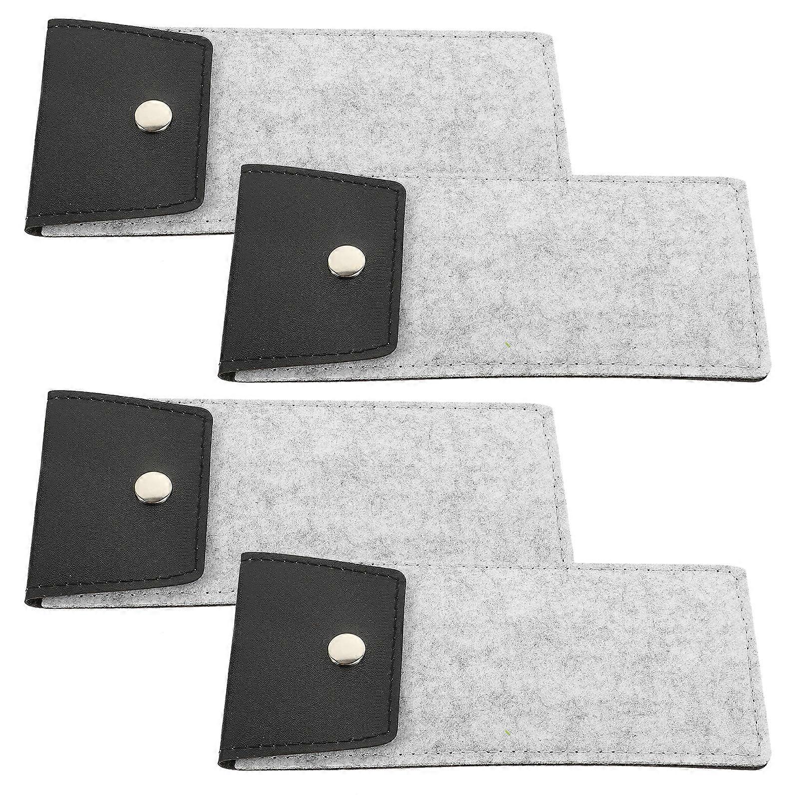 Protective Glasses Case Felt Eyeglasses Pouch Simple Design For Home Storage And Travel 4Pcs