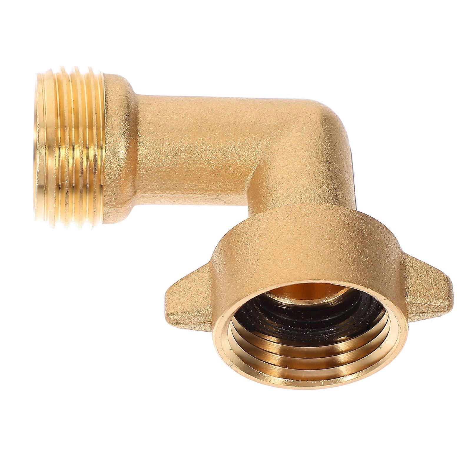 Golden Brass 90 Degree Hose Elbow Adapter for Home Prevents Kinks Ensures Smooth Water /4 Inch