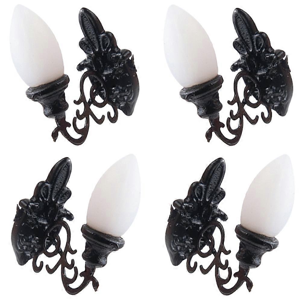 4pcs Mini Luminous Wall Lamps Simulated Light Sand Table DIY Materials